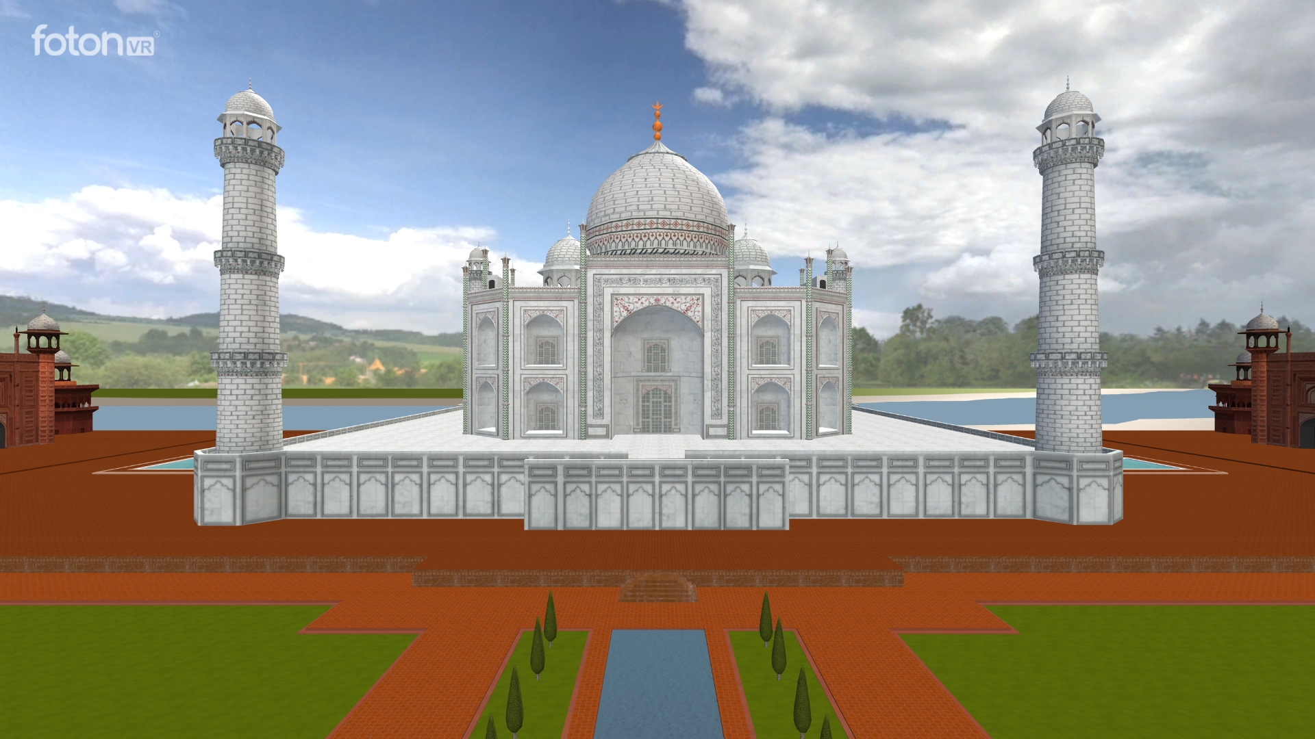 3D model of the Taj Mahal in VR
